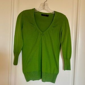 The Limited Emerald Green V-Neck Sweater – 100% Cotton, Women’s Size S